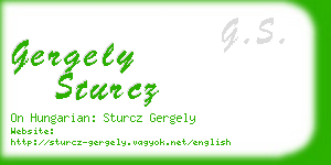 gergely sturcz business card